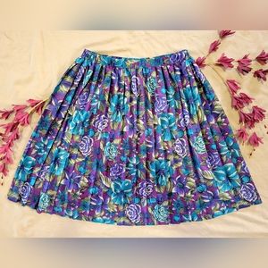 Vivid Vintage Floral Skirt